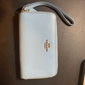 Coach baby blue wallet